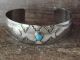 Native American Navajo Indian Nickel Silver Turquoise Bracelet by James