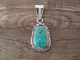 Navajo Indian Sterling Silver Turquoise Pendant by Samuel Yellowhair