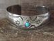 Native American Navajo Indian Nickel Silver Turquoise Bracelet by James