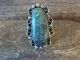 Navajo Indian Jewelry Nickel Silver Turquoise Ring Size 10 - J. Cleveland