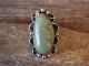 Navajo Indian Jewelry Nickel Silver Turquoise Ring Size 10 - J. Cleveland