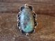 Navajo Indian Jewelry Nickel Silver Turquoise Ring Size 8.5 - J. Cleveland