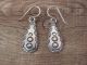 Navajo Hand Stamped Sterling Silver Dangle Earrings by Roland Dixson