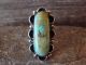 Navajo Indian Jewelry Nickel Silver Turquoise Ring Size 8.5 - J. Cleveland