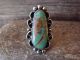 Navajo Indian Jewelry Nickel Silver Turquoise Ring Size 8 - J. Cleveland