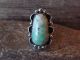 Navajo Indian Jewelry Nickel Silver Turquoise Ring Size 8 - J. Cleveland