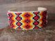 Navajo Indian Hand Beaded Cuff Bracelet by Jackie Cleveland