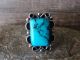 Navajo Indian Jewelry Nickel Silver Turquoise Ring Size 8 - J. Cleveland