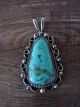 Native American Nickel Silver Turquoise Pendant Jackie Cleveland