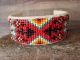 Navajo Indian Hand Beaded Cuff Bracelet by Jackie Cleveland