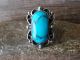 Navajo Indian Jewelry Nickel Silver Turquoise Ring Size 7.5 - J. Cleveland