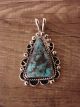 Native American Nickel Silver Turquoise Pendant Jackie Cleveland