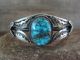 Navajo Indian Sterling Silver & Turquoise Bracelet by Gilbert Tom