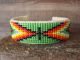 Navajo Indian Hand Beaded Cuff Bracelet by Jackie Cleveland