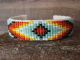 Navajo Indian Hand Beaded Cuff Bracelet by Jackie Cleveland