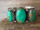 Navajo Indian Nickel Silver Turquoise Bracelet by Jackie Cleveland