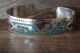 Native Indian Sterling Silver Turquoise and Coral Chip Inlay Bracelet by Yazzie