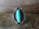 Navajo Indian Jewelry Nickel Silver Turquoise Ring Size 8 Phoebe Tolta