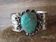 Navajo Indian Nickel Silver Turquoise Bracelet by Jackie Cleveland