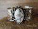 Navajo Indian Nickel Silver Howlite Bracelet by Jackie Cleveland