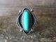 Navajo Indian Jewelry Nickel Silver Turquoise Ring Size 9 Phoebe Tolta