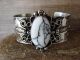 Navajo Indian Nickel Silver Howlite Bracelet by Jackie Cleveland