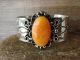 Navajo Indian Orange Shell Bracelet by Jackie Cleveland