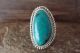 Navajo Indian Jewelry Sterling Silver Turquoise Ring Size 6.5 - Platero