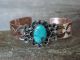 Navajo Indian Copper & Turquoise Cuff Bracelet by Cleveland