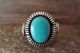 Navajo Indian Jewelry Sterling Silver Turquoise Ring Size 6.5 - Platero