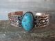 Navajo Indian Copper & Turquoise Cuff Bracelet by Cleveland