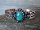 Navajo Indian Copper & Turquoise Cuff Bracelet by Cleveland