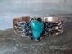 Navajo Indian Copper & Turquoise Cuff Bracelet by Cleveland