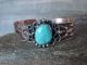 Navajo Indian Copper & Turquoise Cuff Bracelet by Cleveland