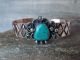 Navajo Indian Copper & Turquoise Cuff Bracelet by Cleveland