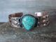 Navajo Indian Copper & Turquoise Cuff Bracelet by Cleveland