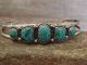 Navajo Sterling Silver & Turquoise 5 Stone Cuff Bracelet - Begay