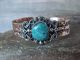 Navajo Indian Copper & Turquoise Cuff Bracelet by Cleveland