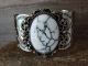 Native American Navajo Indian Nickel Silver Howlite Bracelet by Jackie Cleveland