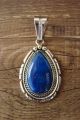 Native American Sterling Silver Lapis Pendant - Samuel Yellowhair