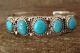 Navajo Sterling Silver Turquoise 5 Stone Cuff Bracelet! Begay