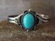 Native American Navajo Indian Nickel Silver Turquoise Bracelet Signed Phoebe Tolta