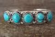 Navajo Sterling Silver Turquoise 5 Stone Cuff Bracelet! Begay