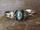 Native American Navajo Indian Nickel Silver Turquoise Bracelet Signed Phoebe Tolta