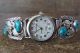 Native American Indian Jewelry Sterling Silver Turquoise Watch - Saunders