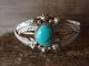 Navajo Sterling Silver Turquoise Feather Bracelet Signed Betone