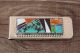 Navajo Indian Gemstone Inlay Money Clip! - A. Yazzie