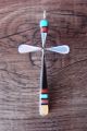 Zuni Indian Sterling Silver Inlay Cross Pendant by  Lynette Bowannie.