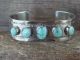 Native American Jewelry Nickel Turquoise Bracelet by Bobby Cleveland