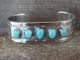 Native American Jewelry Nickel Turquoise Bracelet by Bobby Cleveland